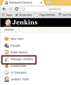 Manage Jenkins menu item