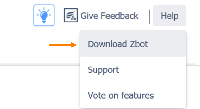 Download ZBot option