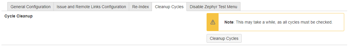 Cleanup cycles tab