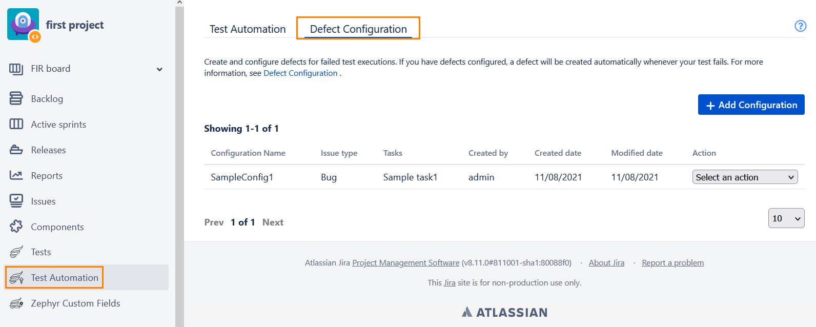 Defect Configuration